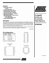 DataSheet AT49F040 pdf